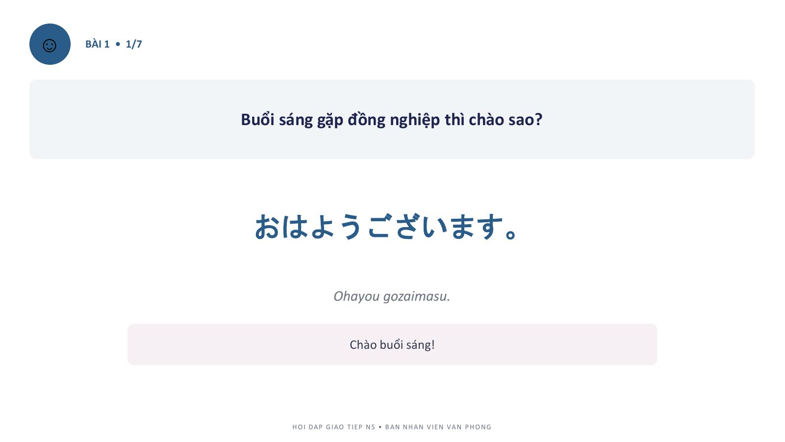 Ví dụ hội thoại Bài 1