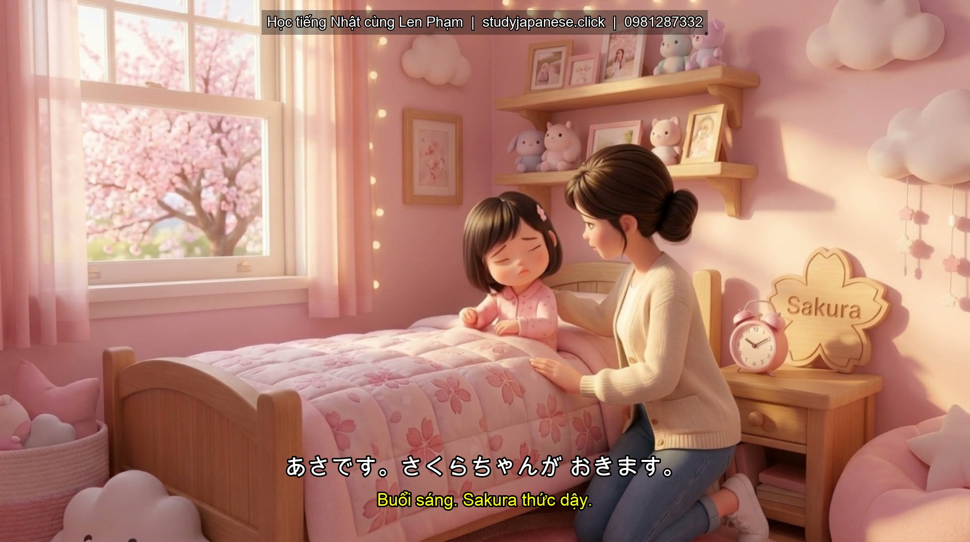 Video Sakura Đi Học